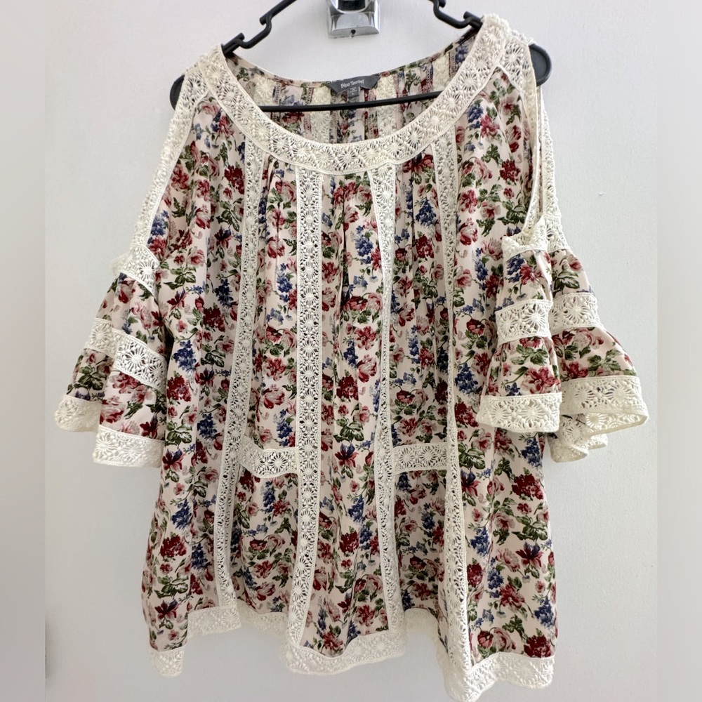 Blue Tassel blouse